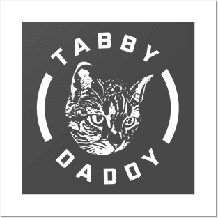 Funny Cat Dad Tabby Daddy Tabby Cat Posters and Art